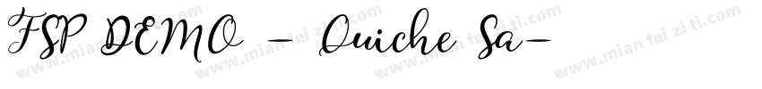 FSP DEMO - Quiche Sa字体转换